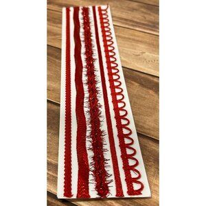 RED Timeless Christmas CRAFT SCRAPBOOK Trim Borders 5 1FT PIECES LACEY 486456
